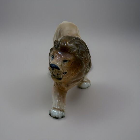 Vintage Shafford Lion Figurine Hand Decorated Japan Mid Century Ceramic Animal - Picture 2 of 6
